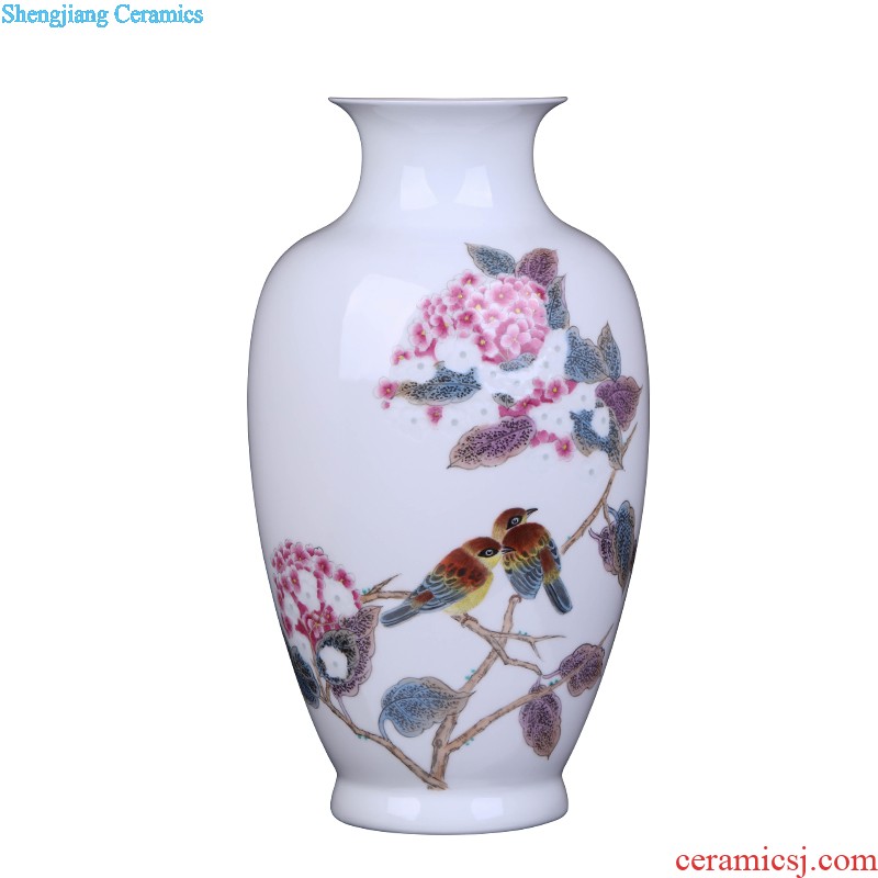 Jingdezhen ceramic furnishing articles The sitting room is master of flower arrangement vase decoration ceramics, hand-painted blue and white porcelain vase