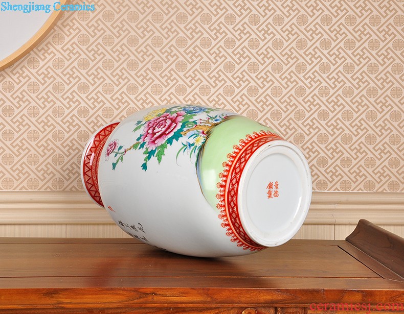 Jingdezhen large store tea caddy seven cakes Puer tea cylinder full manual sealing up POTS ceramic tea set