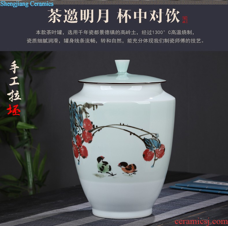 Blue and white porcelain vase, jingdezhen ceramic furnishing articles lucky bamboo handicraft classical flower arrangement porcelain household act the role ofing is tasted the living room