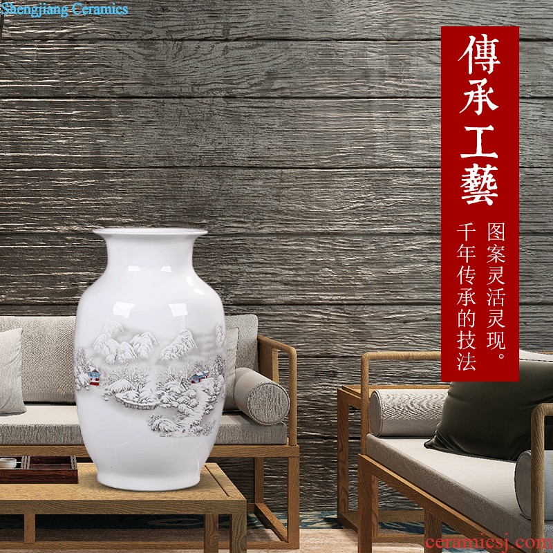 Jingdezhen ceramic vase furnishing articles creative home sitting room dry flower adornment porcelain ceramic bottle of restoring ancient ways furnishing articles