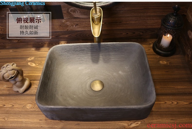 Jia depot retro personality the sink The stage basin square art ceramic toilet lavatory basin basin that wash a face