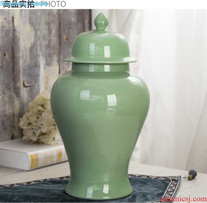 Jingdezhen ceramic vase furnishing articles sitting room of Chinese style three Yang kaitai rich ancient frame antique jun porcelain household ornaments