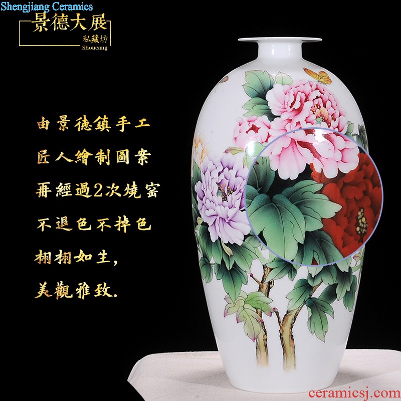 Ceramic ears and furnishing articles furnishing articles vase Imitate antique porcelain kiln sitting room of Chinese style household ornaments