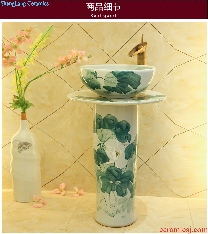 Lavabo ceramic column toilet bowl washing pool balcony sink lavatory toilet pillar landing