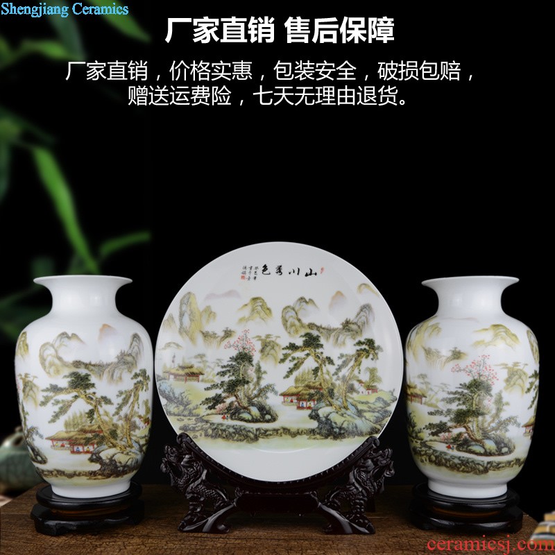 Jingdezhen ceramics Three Yang kaitai sitting room home decoration Feng shui furnishing articles wine lucky sheep and arts and crafts