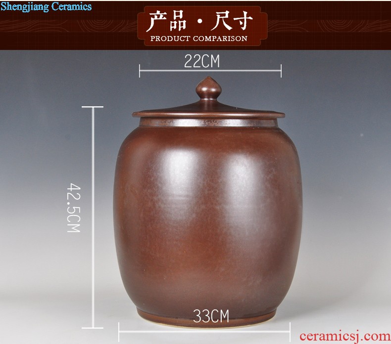 Jingdezhen ceramic vase three suits large household act the role ofing is tasted sitting room adornment handicraft furnishing articles flower vase