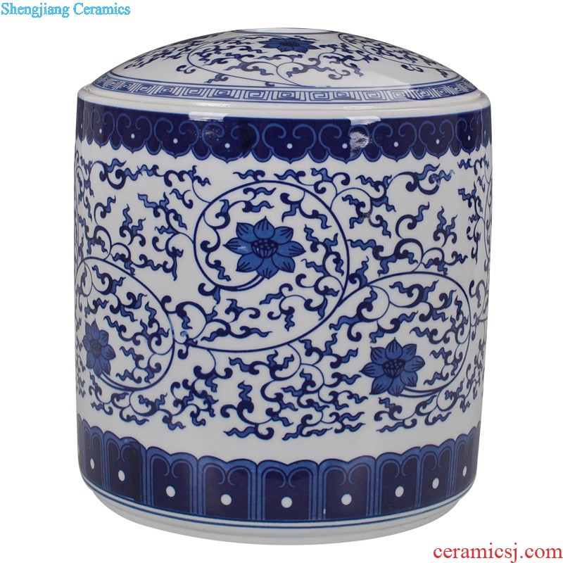 Jingdezhen ceramics youligong of blue and white porcelain vase Hand painted the vase The sitting room home handicraft furnishing articles