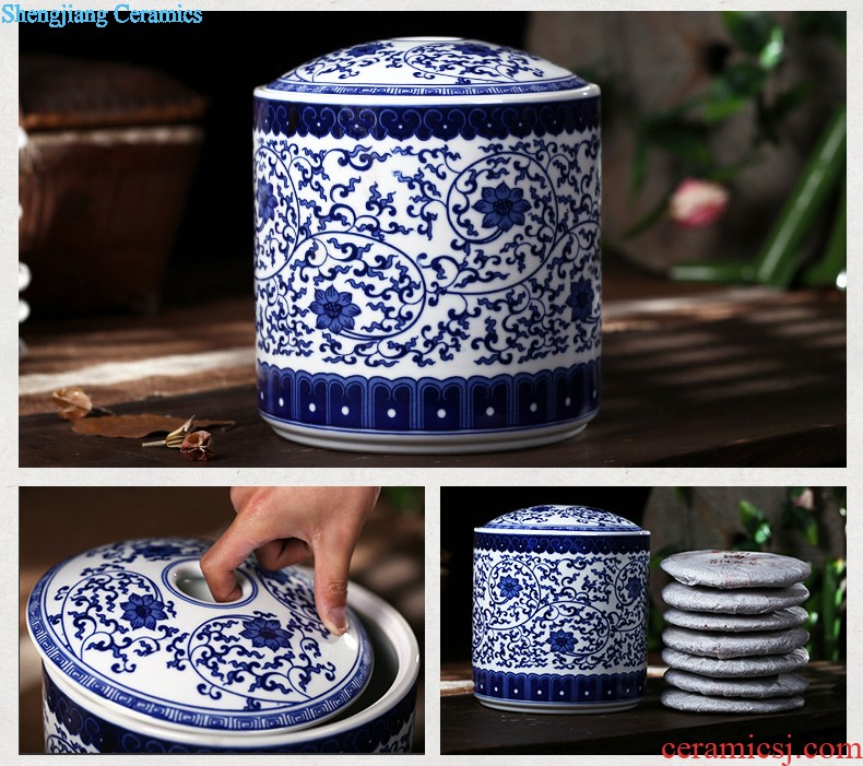 Jingdezhen ceramics youligong of blue and white porcelain vase Hand painted the vase The sitting room home handicraft furnishing articles