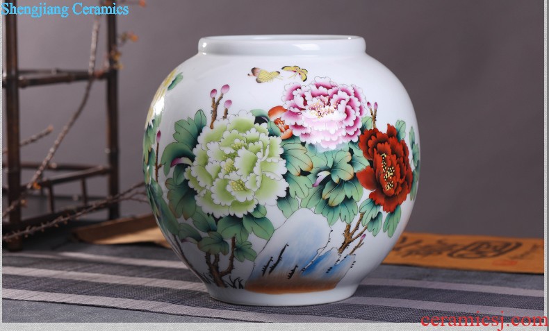 Contracted and contemporary big vase The sitting room TV ark furnishing articles Dried flower flower machine of Europe type restoring ancient ways home act the role ofing jingdezhen ceramics