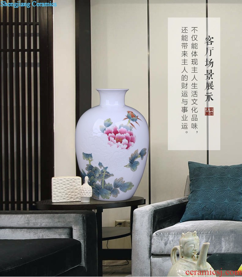 Furnishing articles jingdezhen jingdezhen ceramic vase mei bottled jewelry decoration home sitting room handicraft collection