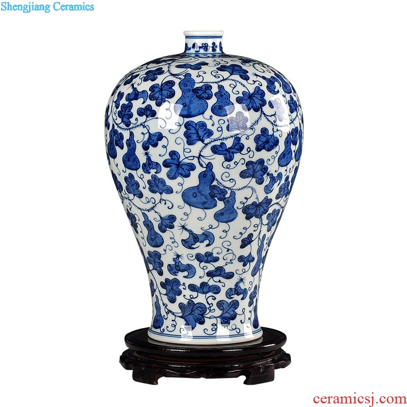 Jingdezhen ceramics furnishing articles furnishing articles Chinese blue and white porcelain vase decoration style of the ancients household flower arrangement sitting room adornment