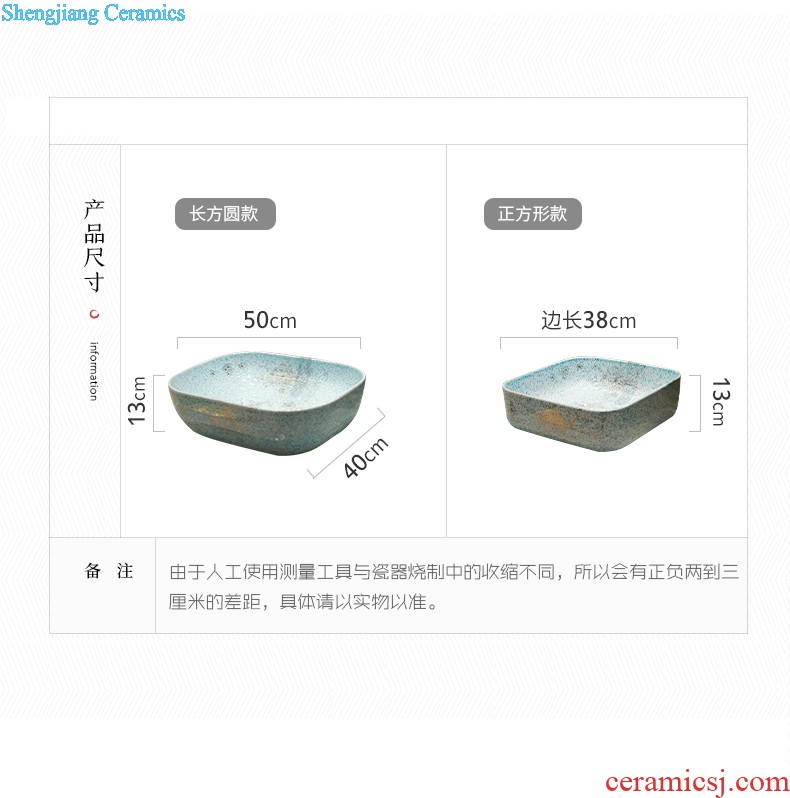 Creative personality vertical column basin bathroom ceramics art basin one small sink the balcony floor