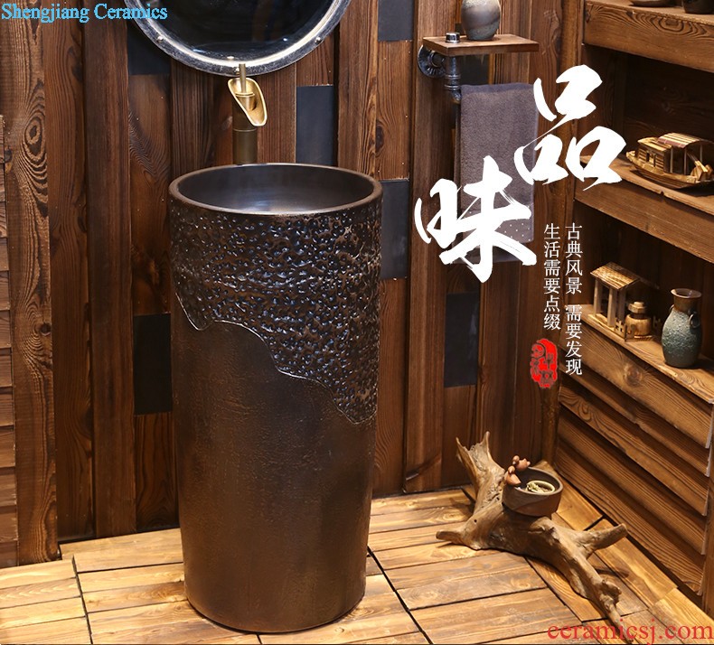 Jia depot basin of Chinese style restoring ancient ways on the ceramic lavatory circle Archaize toilet lavabo birdbath household