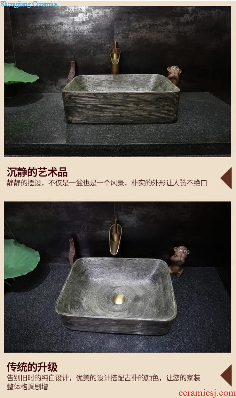 Jia depot retro personality the sink The stage basin square art ceramic toilet lavatory basin basin that wash a face