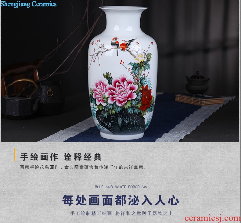 Chinese TV ark furnishings jingdezhen ceramics vase modern creative large sitting room place to decorate household