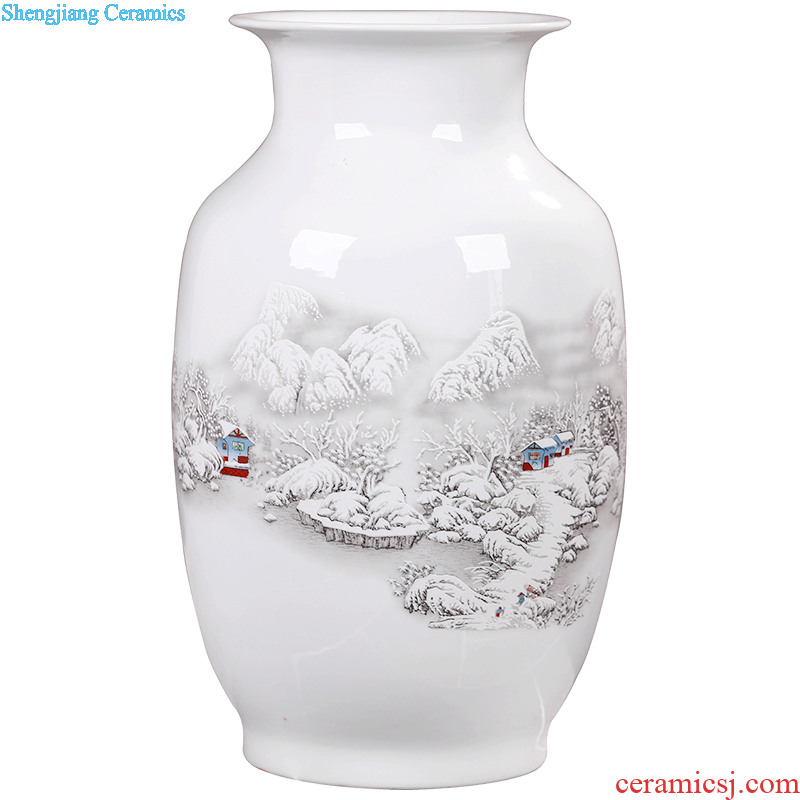 Jingdezhen ceramic vase furnishing articles creative home sitting room dry flower adornment porcelain ceramic bottle of restoring ancient ways furnishing articles