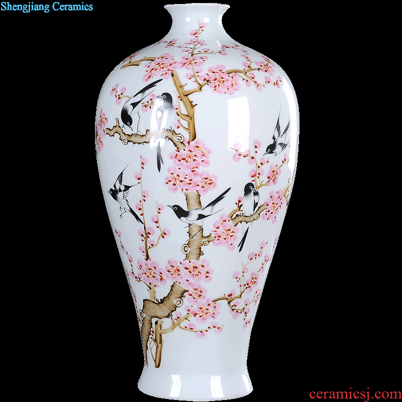 Puer tea pot of creative home furnishing articles jingdezhen hand-painted ceramics from large number caddy storage tank tea urn