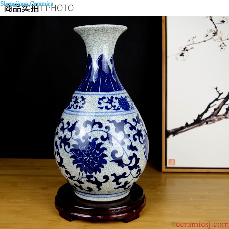 Jingdezhen ceramics Kiln archaize crack glaze jun porcelain vase household of Chinese style the sitting room porch large furnishing articles