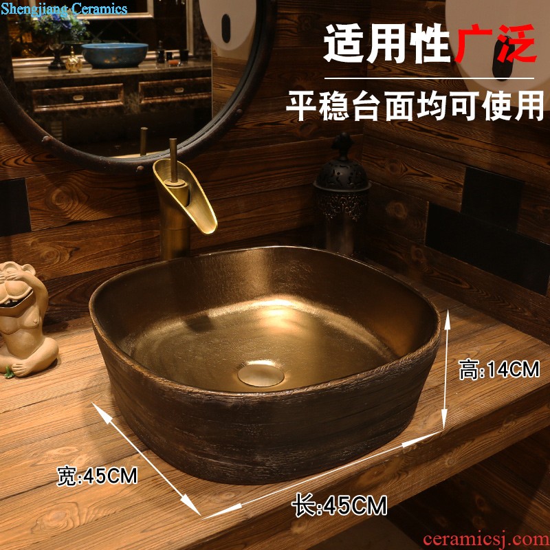 Jia depot ceramic column basin sink console art basin outdoor column type lavatory restoring ancient ways