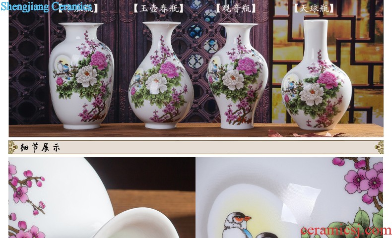 Jingdezhen European ceramic vase furnishing articles home sitting room TV ark dried flowers flower arrangement soft adornment porch decoration