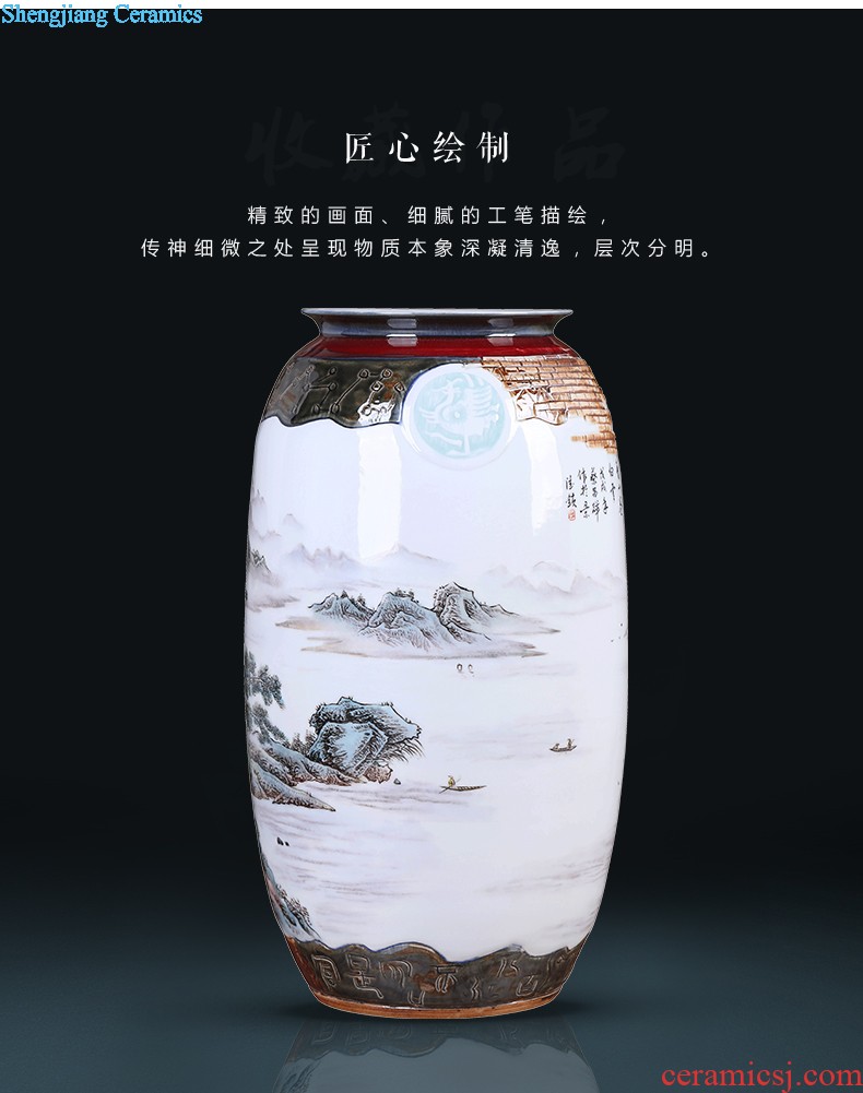 Jingdezhen ceramics vase hand-painted thin bamboo fetal porcelain Chinese style household act the role ofing is tasted the sitting room porch TV ark furnishing articles