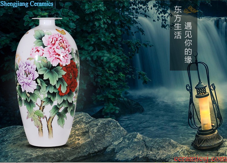 Ceramic ears and furnishing articles furnishing articles vase Imitate antique porcelain kiln sitting room of Chinese style household ornaments