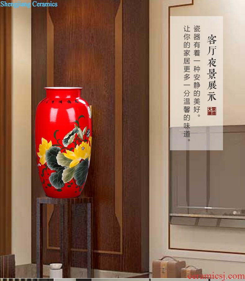 Jingdezhen ceramic vase furnishing articles Hand-painted master vase decoration home sitting room decorate a room TV ark