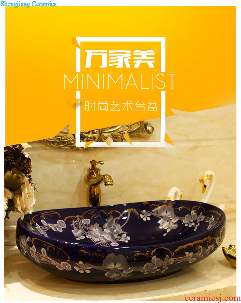 Ceramic floor pillar type lavatory small toilet lavabo balcony one basin art basin of the post