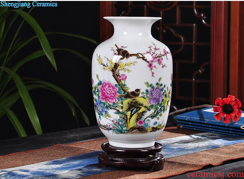 Ikea wine cabinet decoration vase furnishing articles jingdezhen sitting room of contemporary and contracted flower arranging lily creative decoration ceramics