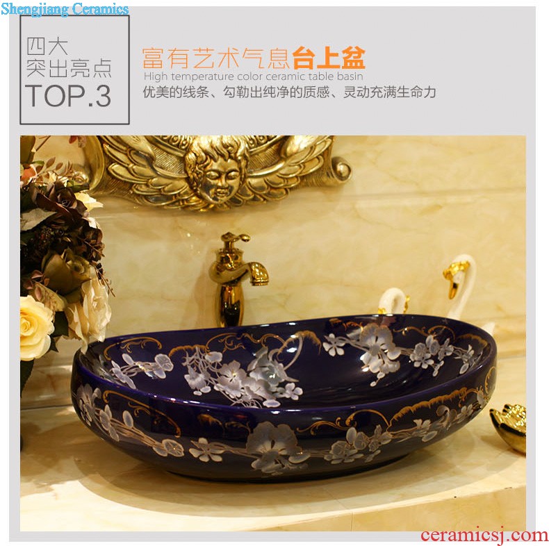 Ceramic floor pillar type lavatory small toilet lavabo balcony one basin art basin of the post