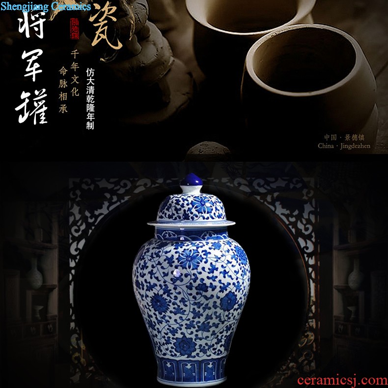 Jingdezhen ceramic incense burner for antique household indoor large-sized consecrate Buddha god of wealth for the Buddha temple articles furnishing articles