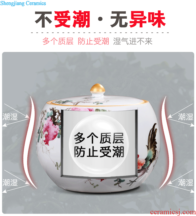 King seal caddy ceramic storage tank Pu-erh tea can save POTS of jingdezhen manual tea POTS