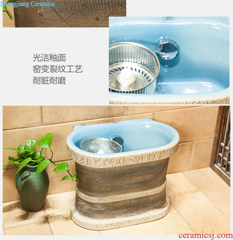 Ou basin one-piece lavabo ceramic golden column pillar floor lavatory basin hotel and trip in