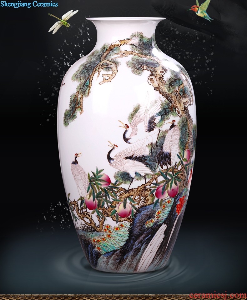 The Nordic mesa of contemporary and contracted vase furnishing articles Europe type restoring ancient ways of creative porcelain flower ball thickening