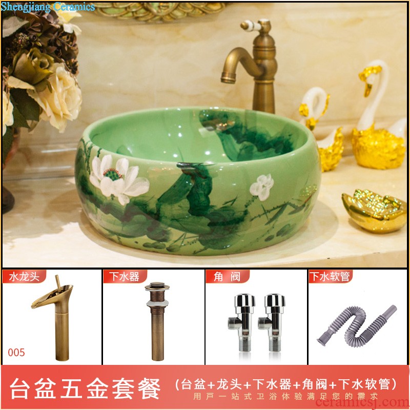 The stage basin circular wash basin art basin bathroom sinks the basin that wash a face on the sink of household ceramics