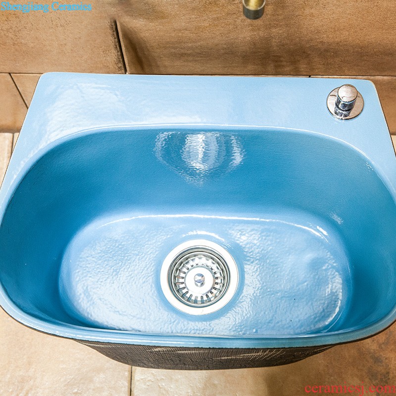 M square the toilet stage basin ceramic sanitary ware european-style lavabo lavatory basin golden butterfly garden