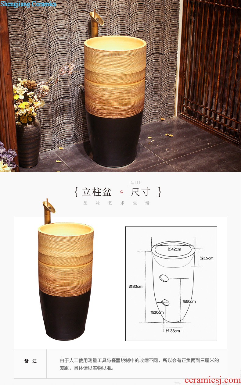 Lavabo ceramic column toilet bowl washing pool balcony sink lavatory toilet pillar landing