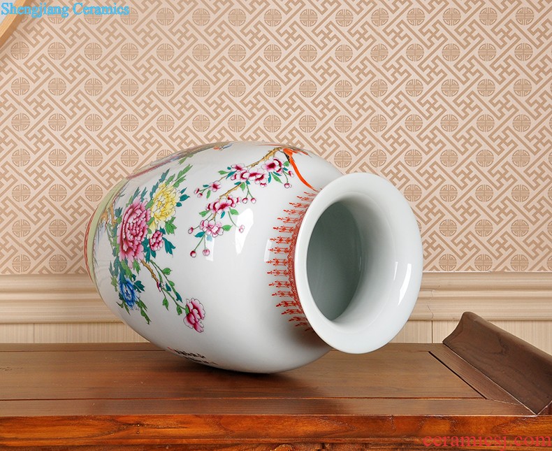 Handwritten Chinese vase furnishing articles sitting room adornment ornament porcelain restoring ancient ways of blue and white porcelain of jingdezhen ceramics handicraft