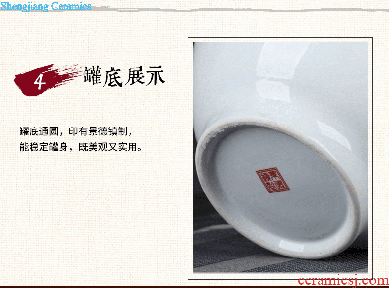 Jingdezhen ceramic tea pot seal pot of blue and white porcelain Small cans ceramic pu-erh tea store and POTS