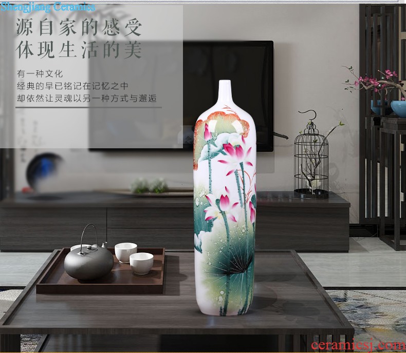 Jingdezhen ceramic vase furnishing articles manual creative porcelain flower arrangement sitting room is contracted and fashionable household adornment furnishing articles