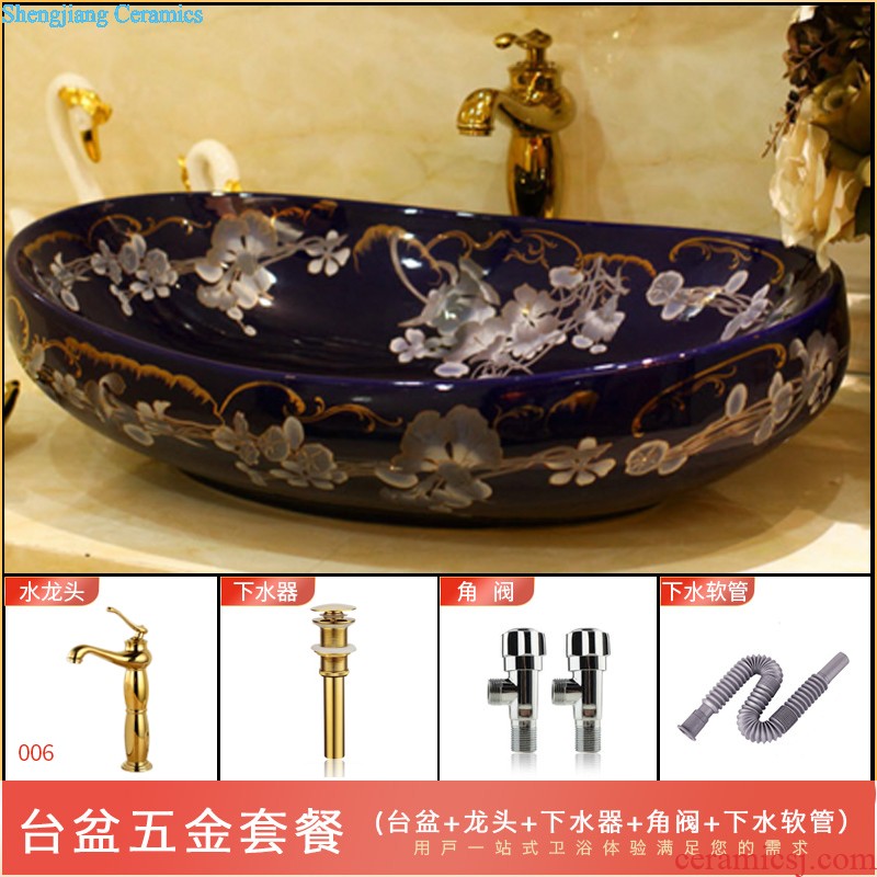 Ceramic floor pillar type lavatory small toilet lavabo balcony one basin art basin of the post