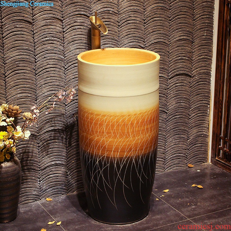 Lavabo ceramic column toilet bowl washing pool balcony sink lavatory toilet pillar landing