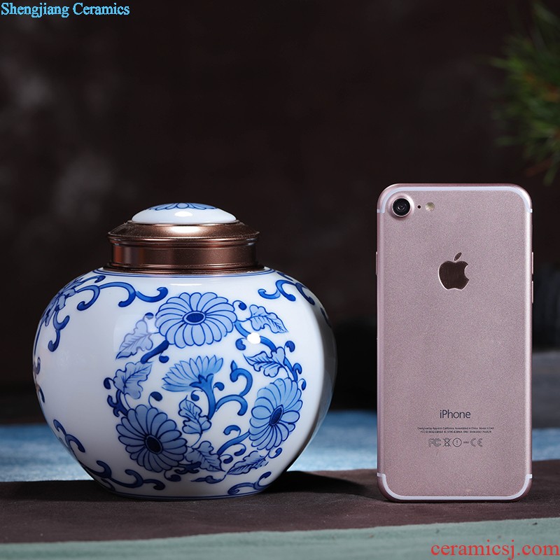 Hand-painted restoring ancient ways of jingdezhen blue and white porcelain vase gourd furnishing articles rich ancient frame antique Chinese style household ceramics handicraft