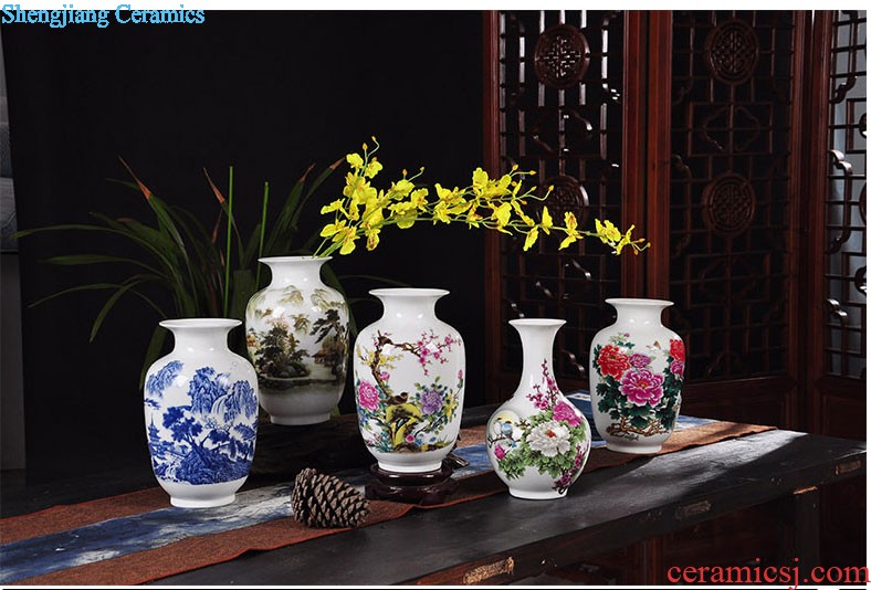 Ikea wine cabinet decoration vase furnishing articles jingdezhen sitting room of contemporary and contracted flower arranging lily creative decoration ceramics