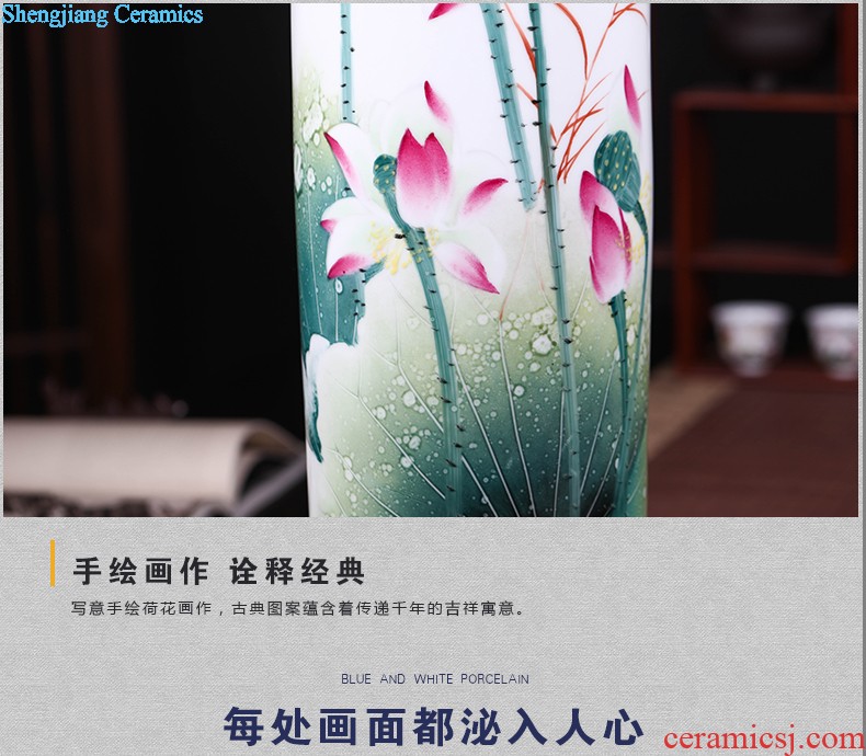 Jingdezhen ceramic vase furnishing articles manual creative porcelain flower arrangement sitting room is contracted and fashionable household adornment furnishing articles