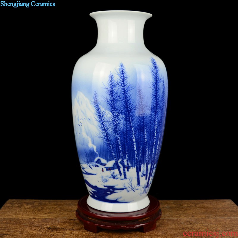 General blue and white porcelain jar ceramic furnishing articles sitting room old antique hand-painted jingdezhen ceramics vase household ornaments