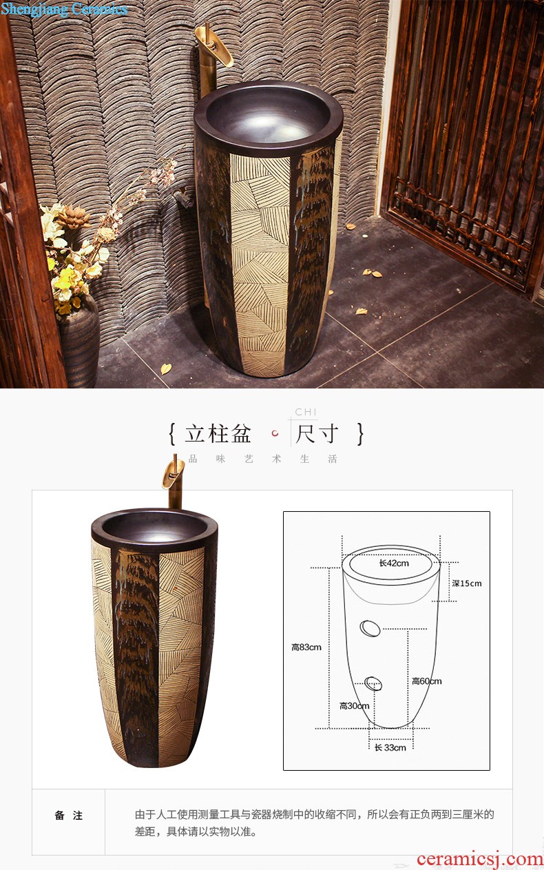 Lavabo ceramic column toilet bowl washing pool balcony sink lavatory toilet pillar landing