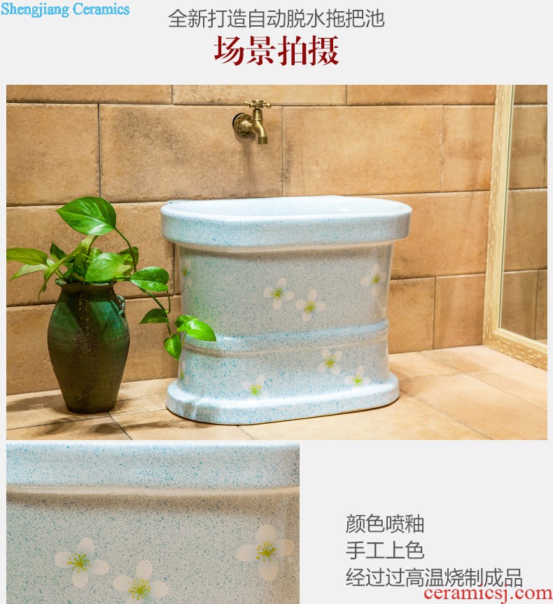 Ou basin one-piece lavabo ceramic golden column pillar floor lavatory basin hotel and trip in