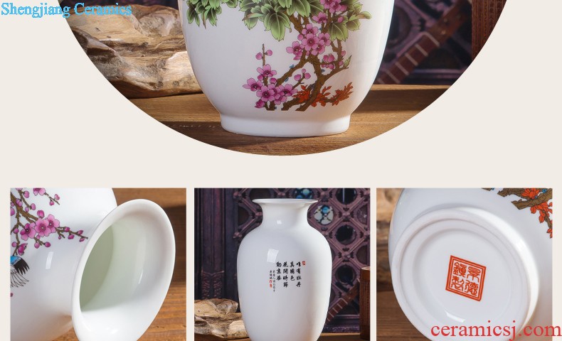 Jingdezhen European ceramic vase furnishing articles home sitting room TV ark dried flowers flower arrangement soft adornment porch decoration