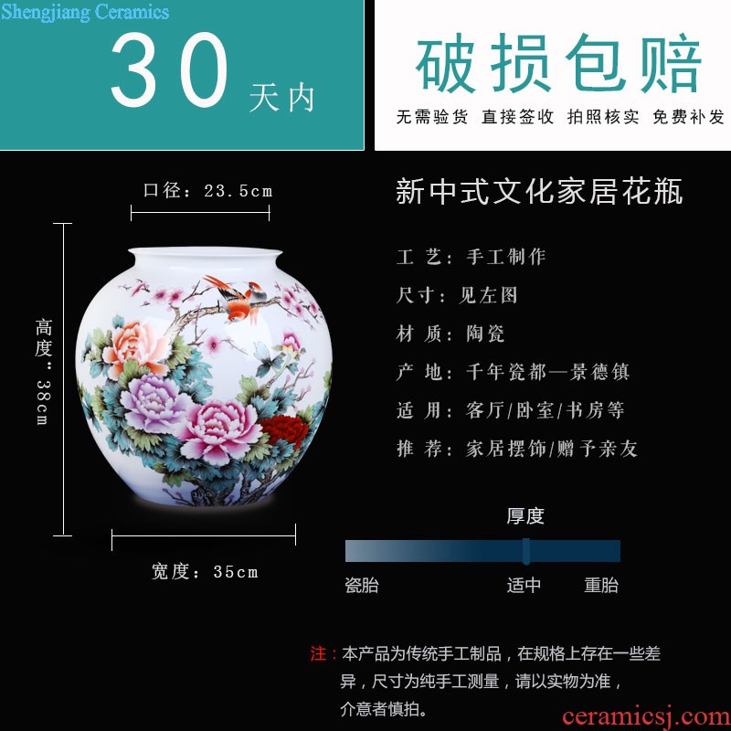 Jingdezhen ceramics archaize floor pastel big vase decoration home sitting room mesa restoring ancient ways furnishing articles of handicraft